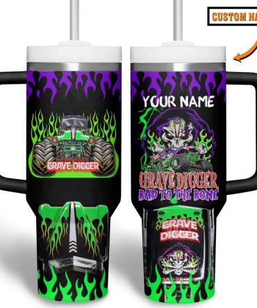 Grave Digger Movies Custom Stanley Quencher 40Oz Stainless Steel Tumbler