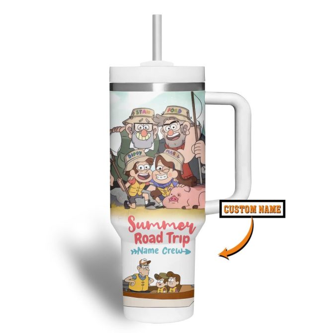 Gravity Falls Tv Series Custom Stanley Quencher 40Oz Stainless Steel Tumbler - Image 3