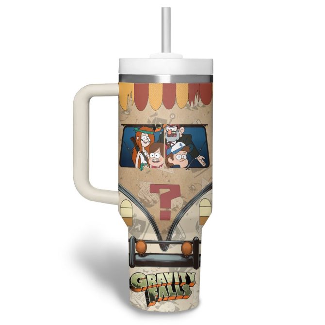 Gravity Falls Tv Series Custom Stanley Quencher 40Oz Stainless Steel Tumbler - Image 2