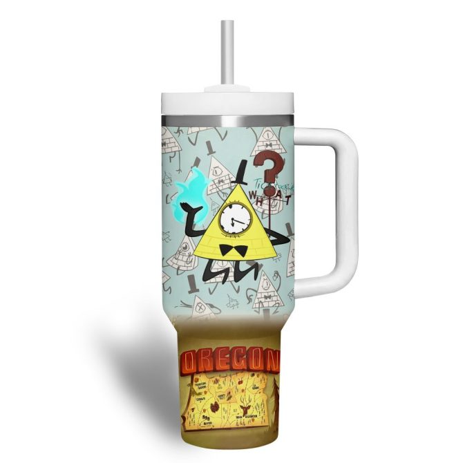 Gravity Falls Tv Series Custom Stanley Quencher 40Oz Stainless Steel Tumbler - Image 4