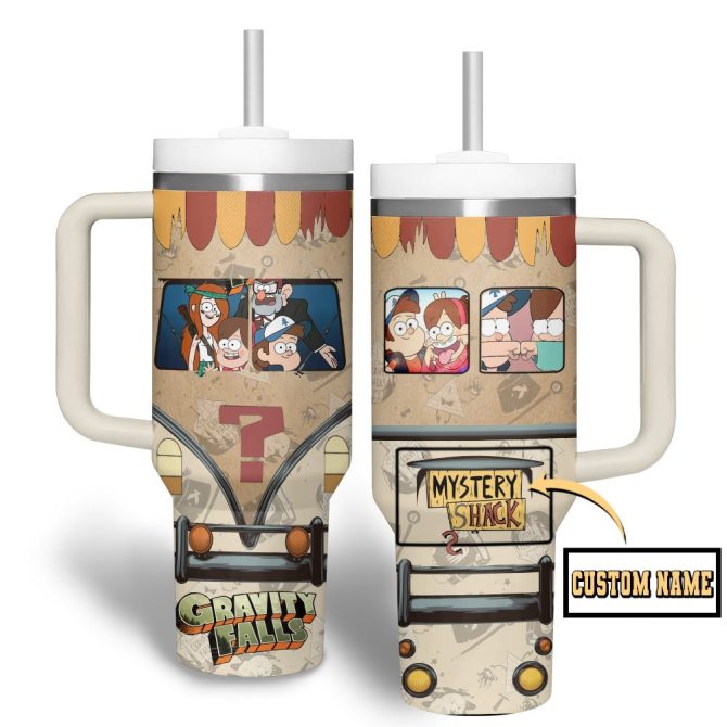 Gravity Falls Tv Series Custom Stanley Quencher 40Oz Stainless Steel Tumbler