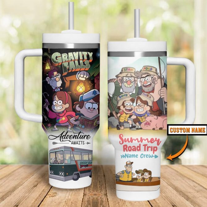 Gravity Falls Tv Series Custom Stanley Quencher 40Oz Stainless Steel Tumbler - Image 2
