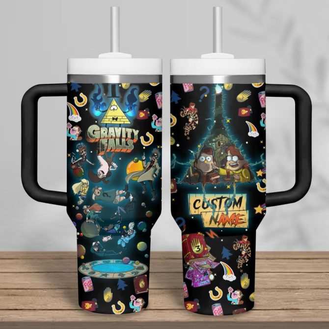 Gravity Falls Tv Series Custom Stanley Quencher 40Oz Stainless Steel Tumbler - Image 3