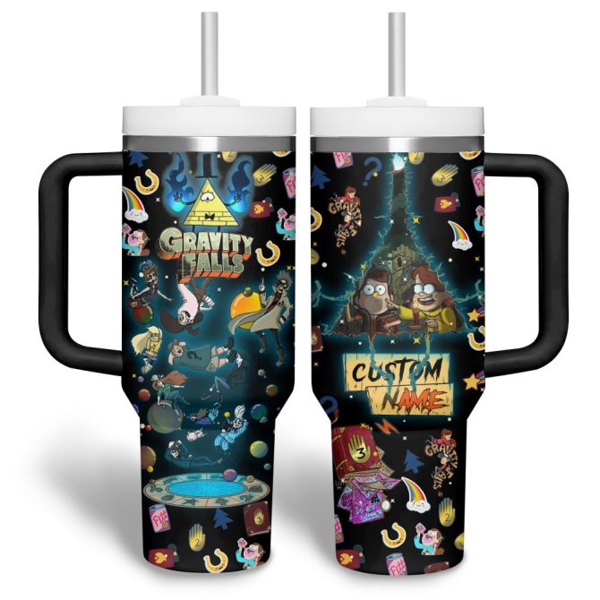 Gravity Falls Tv Series Custom Stanley Quencher 40Oz Stainless Steel Tumbler - Image 4