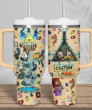 Gravity Falls Tv Series Custom Stanley Quencher 40Oz Stainless Steel Tumbler