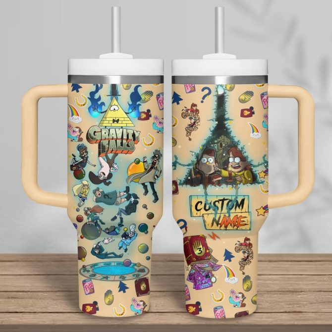 Gravity Falls Tv Series Custom Stanley Quencher 40Oz Stainless Steel Tumbler