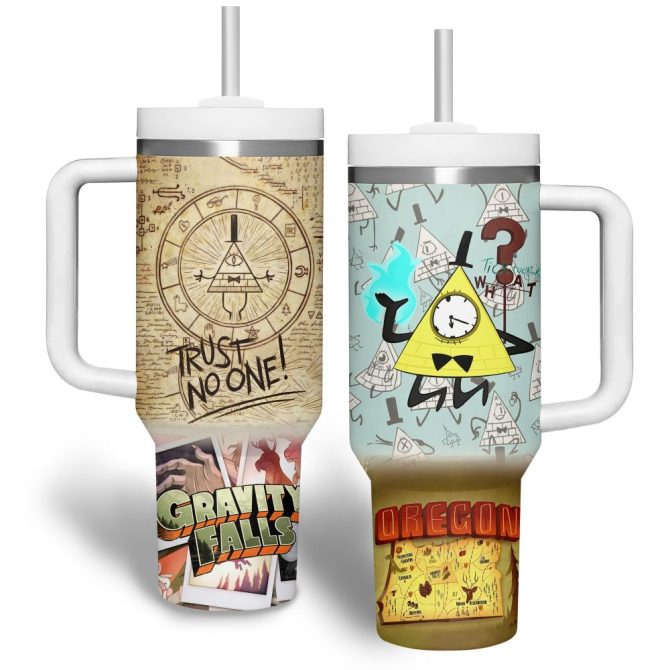 Gravity Falls Tv Series Custom Stanley Quencher 40Oz Stainless Steel Tumbler