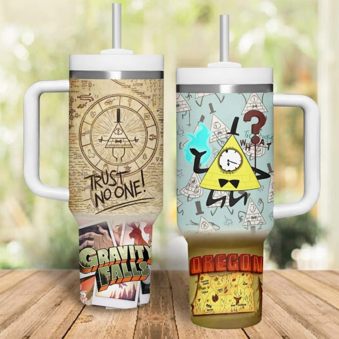 Gravity Falls Tv Series Custom Stanley Quencher 40Oz Stainless Steel Tumbler - Image 2
