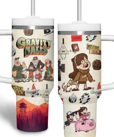 Gravity Falls Tv Series Custom Stanley Quencher 40Oz Stainless Steel Tumbler