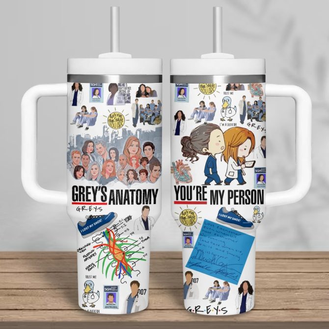 Gray #8217;S Anatomy Movies Custom Stanley Quencher 40Oz Stainless Steel Tumbler - Image 4