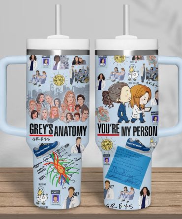 Gray #8217;S Anatomy Movies Custom Stanley Quencher 40Oz Stainless Steel Tumbler