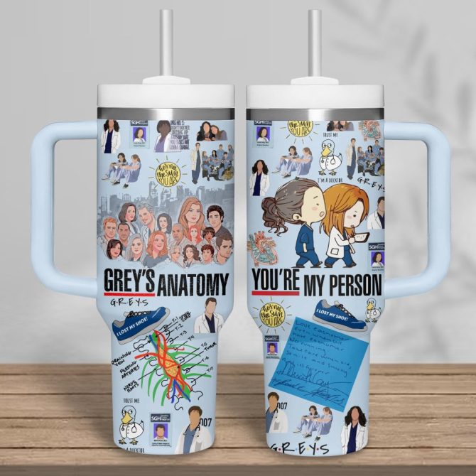 Gray #8217;S Anatomy Movies Custom Stanley Quencher 40Oz Stainless Steel Tumbler