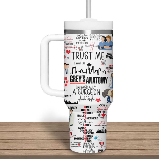 Gray #8217;S Anatomy Movies Custom Stanley Quencher 40Oz Stainless Steel Tumbler - Image 7