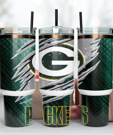 Green Bay Packers Nfl Custom Stanley Quencher 40Oz Stainless Steel Tumbler With Handle