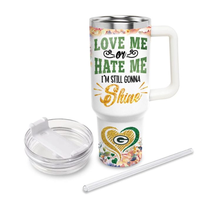 Green Bay Packers Nfl Custom Stanley Quencher 40Oz Stainless Steel Tumbler - Image 3