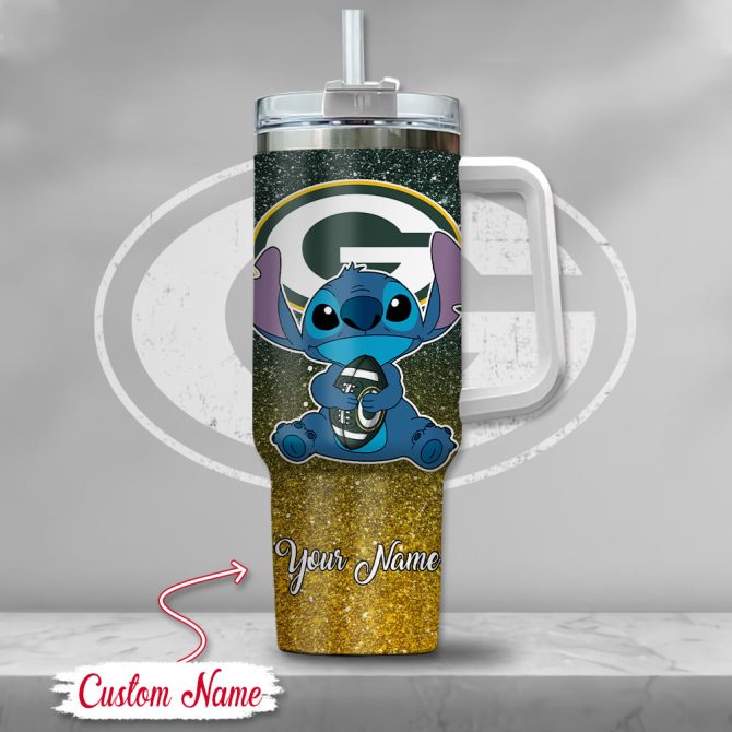 Green Bay Packers Nfl Custom Stanley Quencher 40Oz Stainless Steel Tumbler With Handle - Image 2