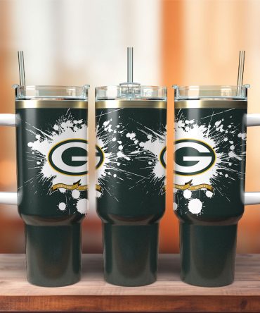 Green Bay Packers Nfl Custom Stanley Quencher 40Oz Stainless Steel Tumbler With Handle