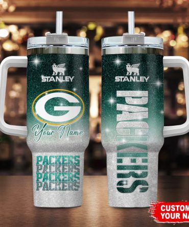 Green Bay Packers Nfl Custom Stanley Quencher 40Oz Stainless Steel Tumbler With Handle