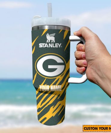 Green Bay Packers Nfl Custom Stanley Quencher 40Oz Stainless Steel Tumbler With Handle