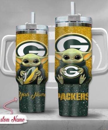 Green Bay Packers Nfl Custom Stanley Quencher 40Oz Stainless Steel Tumbler With Handle