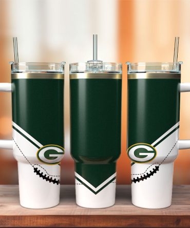 Green Bay Packers Nfl Custom Stanley Quencher 40Oz Stainless Steel Tumbler With Handle