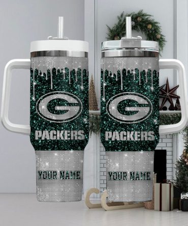 Green Bay Packers Nfl Custom Stanley Quencher 40Oz Stainless Steel Tumbler With Handle
