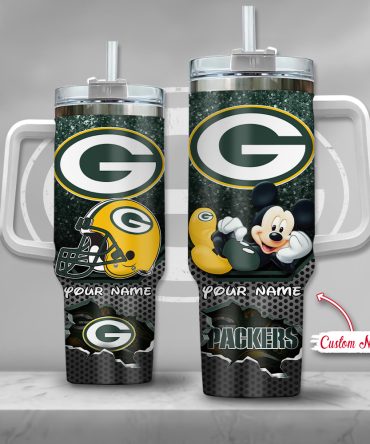 Green Bay Packers Nfl Custom Stanley Quencher 40Oz Stainless Steel Tumbler With Handle