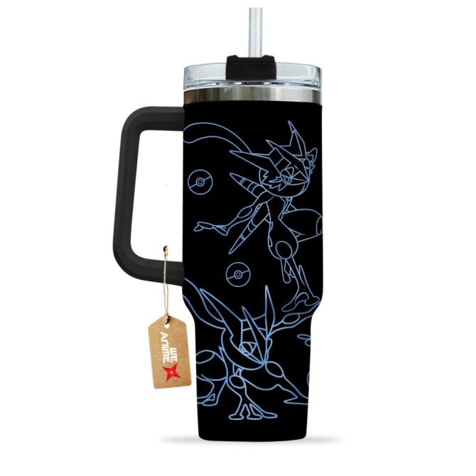 Greninja Pokemon Anime Custom Stanley Quencher 40Oz Stainless Steel Tumbler - Image 4