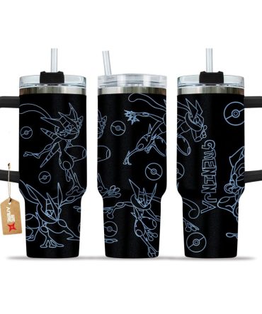 Greninja Pokemon Anime Custom Stanley Quencher 40Oz Stainless Steel Tumbler