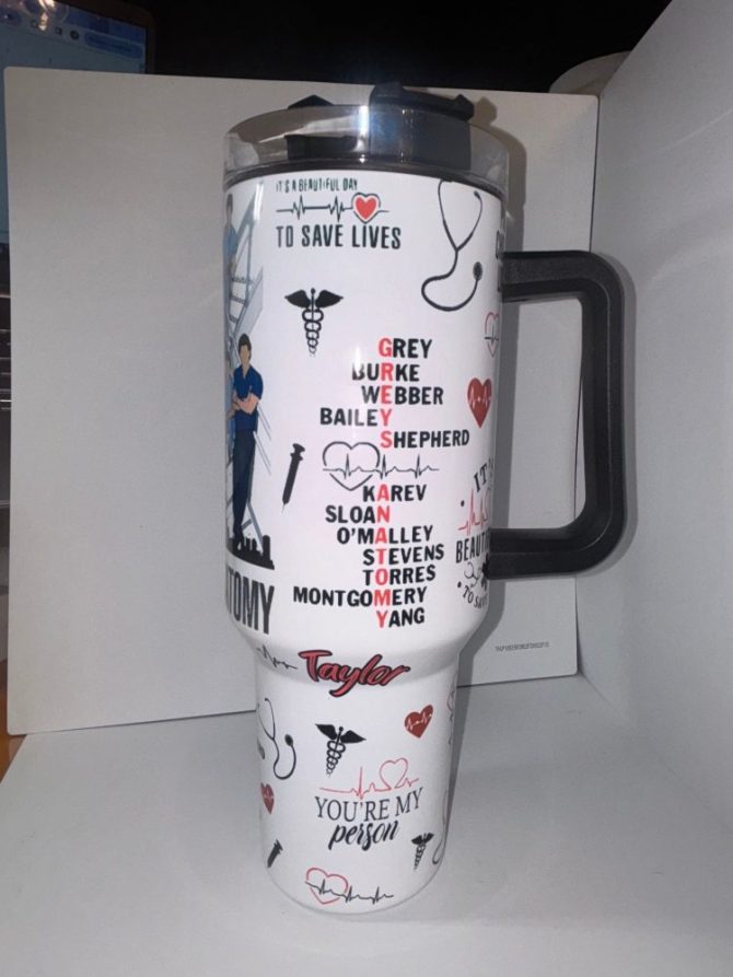Grey #8217;S Anatomy  Tv Series Custom Stanley Quencher 40Oz Stainless Steel Tumbler With Handle - Image 2
