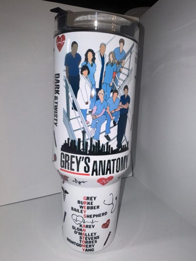 Grey #8217;S Anatomy  Tv Series Custom Stanley Quencher 40Oz Stainless Steel Tumbler With Handle - Image 3