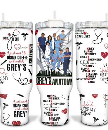Grey #8217;S Anatomy  Tv Series Custom Stanley Quencher 40Oz Stainless Steel Tumbler With Handle