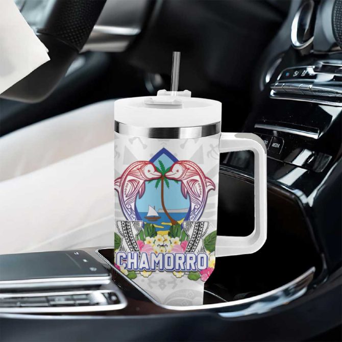 Guam Chamorro Liberation Day 80Th Anniversary Custom Stanley Quencher 40Oz Stainless Steel Tumbler With Handle - Image 8