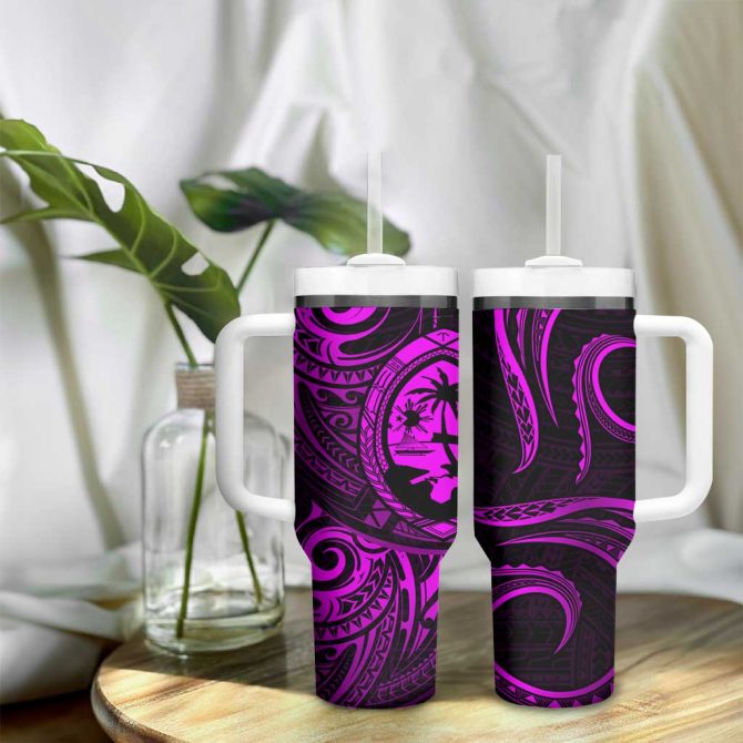 Guam Coat Of Arms Custom Stanley Quencher 40Oz Stainless Steel Tumbler - Image 9