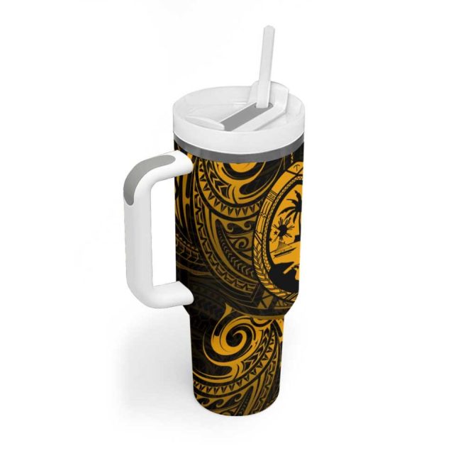 Guam Coat Of Arms Custom Stanley Quencher 40Oz Stainless Steel Tumbler - Image 2
