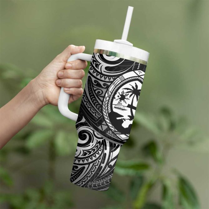 Guam Coat Of Arms Custom Stanley Quencher 40Oz Stainless Steel Tumbler - Image 3