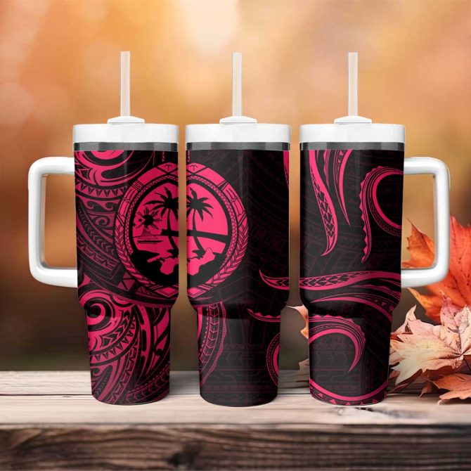 Guam Coat Of Arms Custom Stanley Quencher 40Oz Stainless Steel Tumbler - Image 4