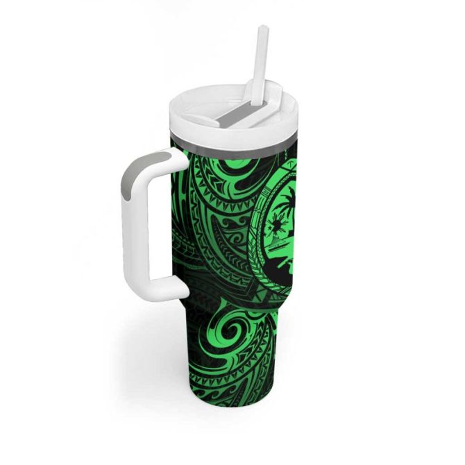 Guam Coat Of Arms Custom Stanley Quencher 40Oz Stainless Steel Tumbler - Image 2