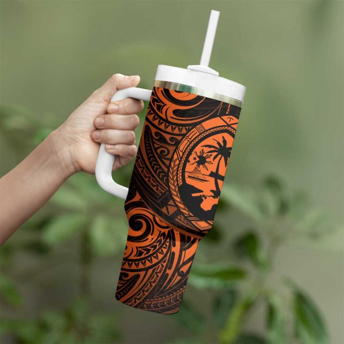 Guam Coat Of Arms Custom Stanley Quencher 40Oz Stainless Steel Tumbler - Image 3