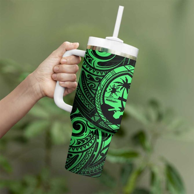 Guam Coat Of Arms Custom Stanley Quencher 40Oz Stainless Steel Tumbler - Image 3