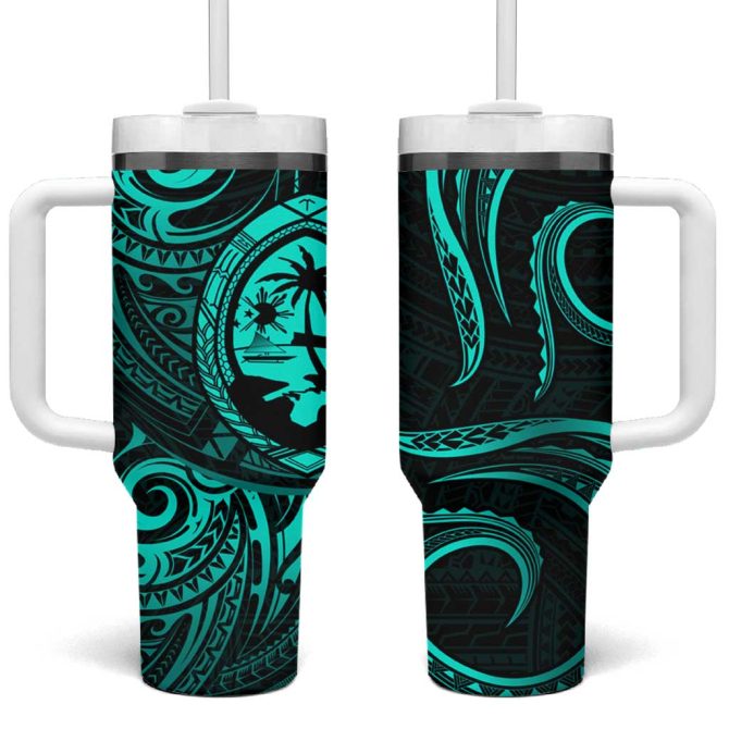Guam Coat Of Arms Custom Stanley Quencher 40Oz Stainless Steel Tumbler