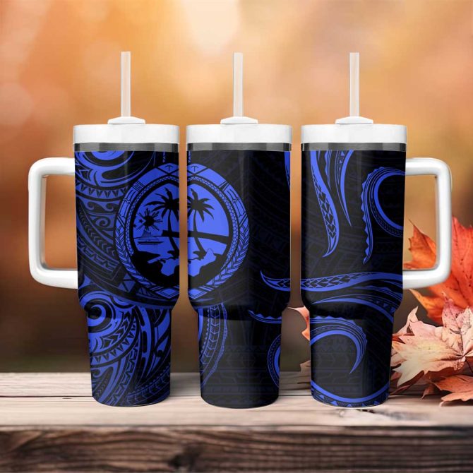 Guam Coat Of Arms Custom Stanley Quencher 40Oz Stainless Steel Tumbler - Image 4