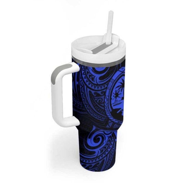 Guam Coat Of Arms Custom Stanley Quencher 40Oz Stainless Steel Tumbler - Image 2