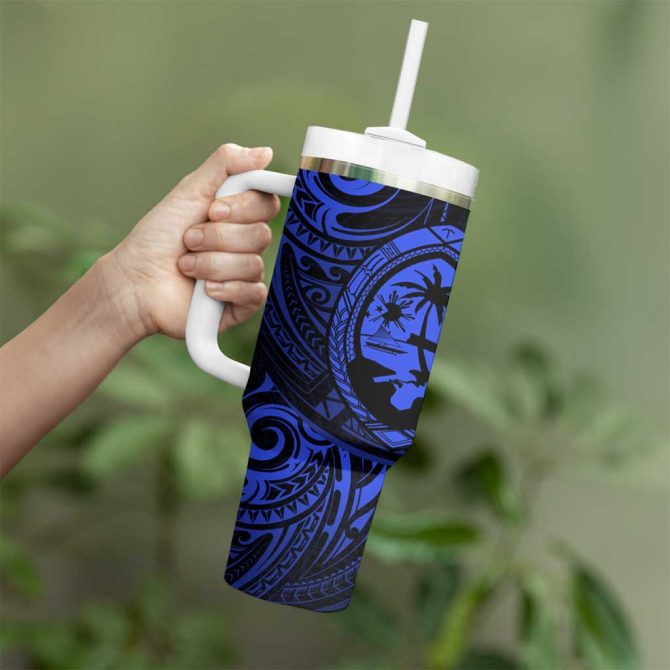 Guam Coat Of Arms Custom Stanley Quencher 40Oz Stainless Steel Tumbler - Image 3