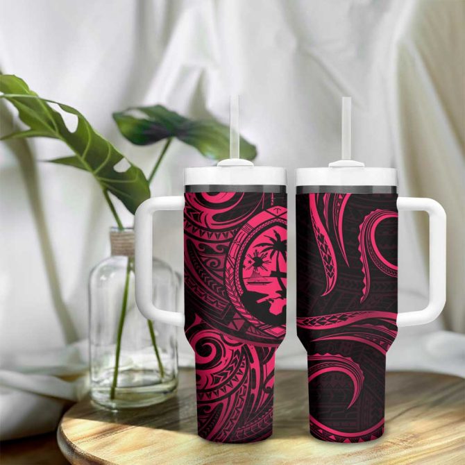 Guam Coat Of Arms Custom Stanley Quencher 40Oz Stainless Steel Tumbler - Image 9