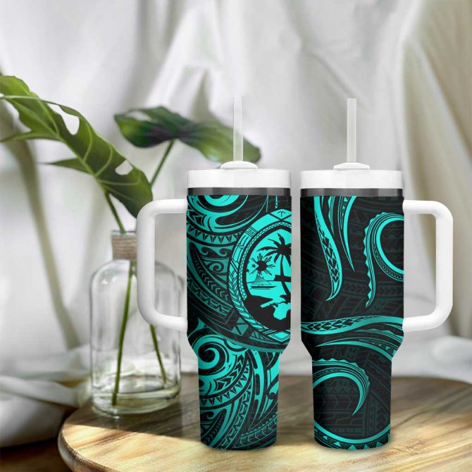 Guam Coat Of Arms Custom Stanley Quencher 40Oz Stainless Steel Tumbler - Image 9