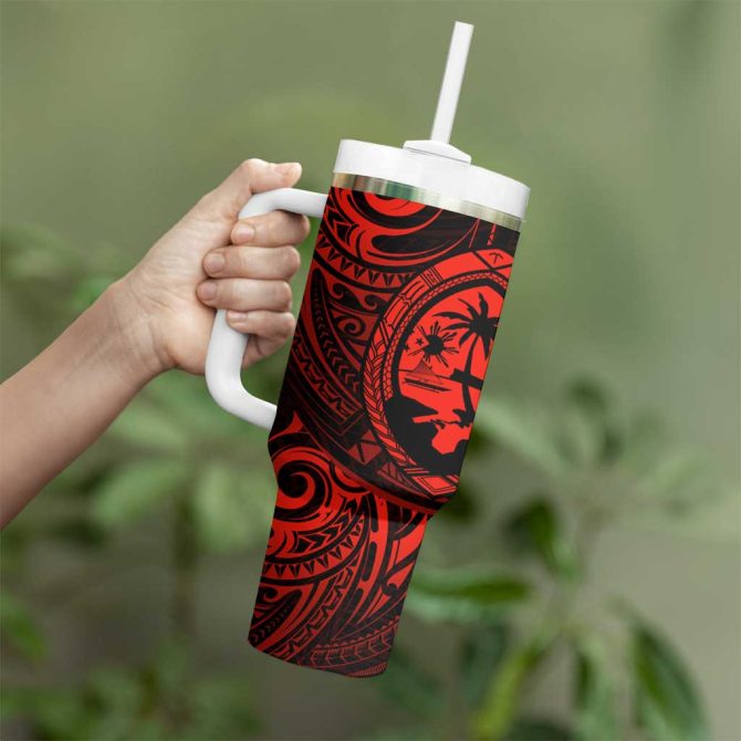 Guam Coat Of Arms Custom Stanley Quencher 40Oz Stainless Steel Tumbler - Image 3