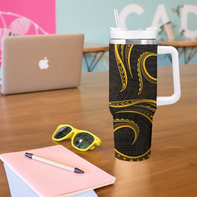 Guam Coat Of Arms Custom Stanley Quencher 40Oz Stainless Steel Tumbler - Image 5