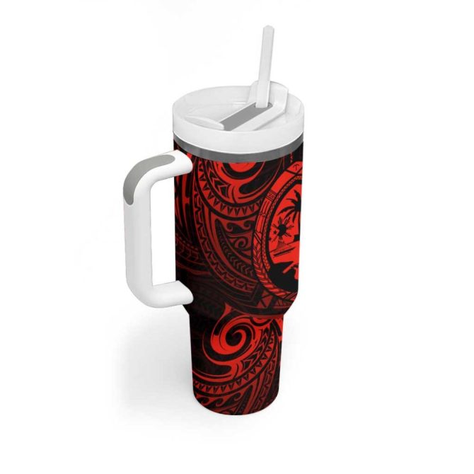 Guam Coat Of Arms Custom Stanley Quencher 40Oz Stainless Steel Tumbler - Image 2