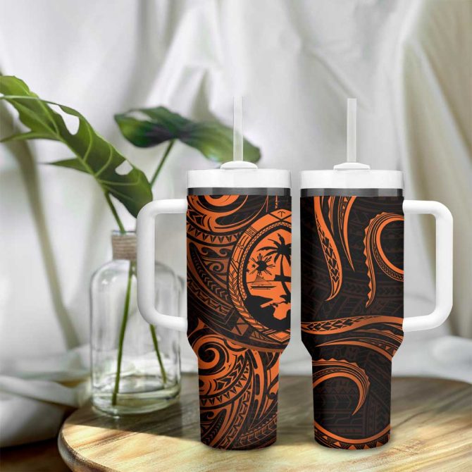 Guam Coat Of Arms Custom Stanley Quencher 40Oz Stainless Steel Tumbler - Image 9